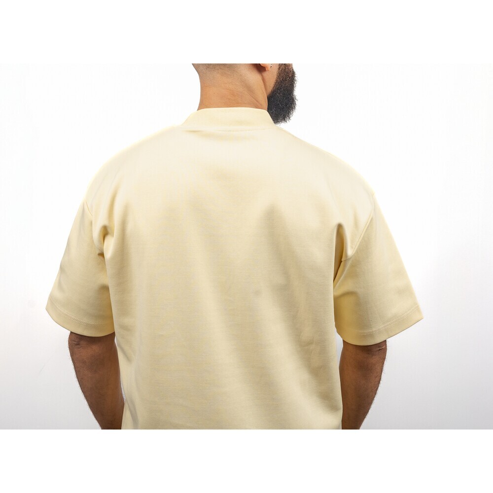 Graphic Oversized Tee Cream Statue Print Streetwear Boxy Drop Shoulder - Picture 4 of 5